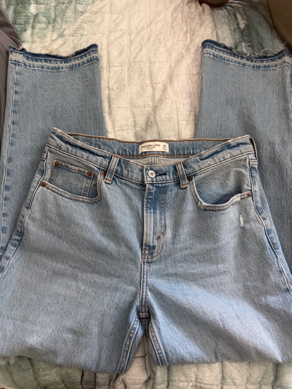 Abercrombie & Fitch Light Blue High-Rise Jeans